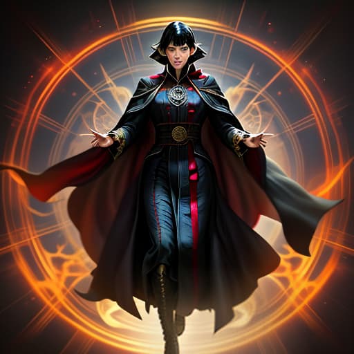  dr. strange is a woman, full height, black hair