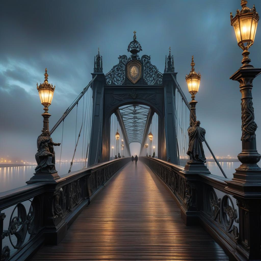  gothic style pencil drawing. peter the great bridge in st. petersburg. . dark, mysterious, haunting, dramatic, ornate, detailed hyperrealistic, full body, detailed clothing, highly detailed, cinematic lighting, stunningly beautiful, intricate, sharp focus, f/1. 8, 85mm, (centered image composition), (professionally color graded), ((bright soft diffused light)), volumetric fog, trending on instagram, trending on tumblr, HDR 4K, 8K