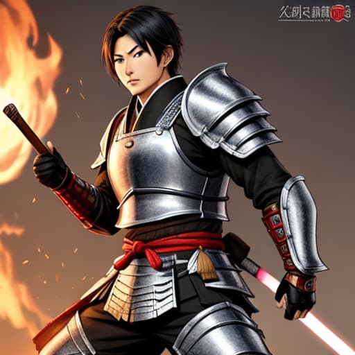  Bishamonten in Japanese warrior armor male Game