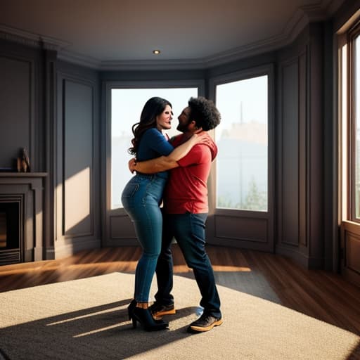  a big cat hugs a cute girl in the living room,pokemon hyperrealistic, full body, detailed clothing, highly detailed, cinematic lighting, stunningly beautiful, intricate, sharp focus, f/1. 8, 85mm, (centered image composition), (professionally color graded), ((bright soft diffused light)), volumetric fog, trending on instagram, trending on tumblr, HDR 4K, 8K