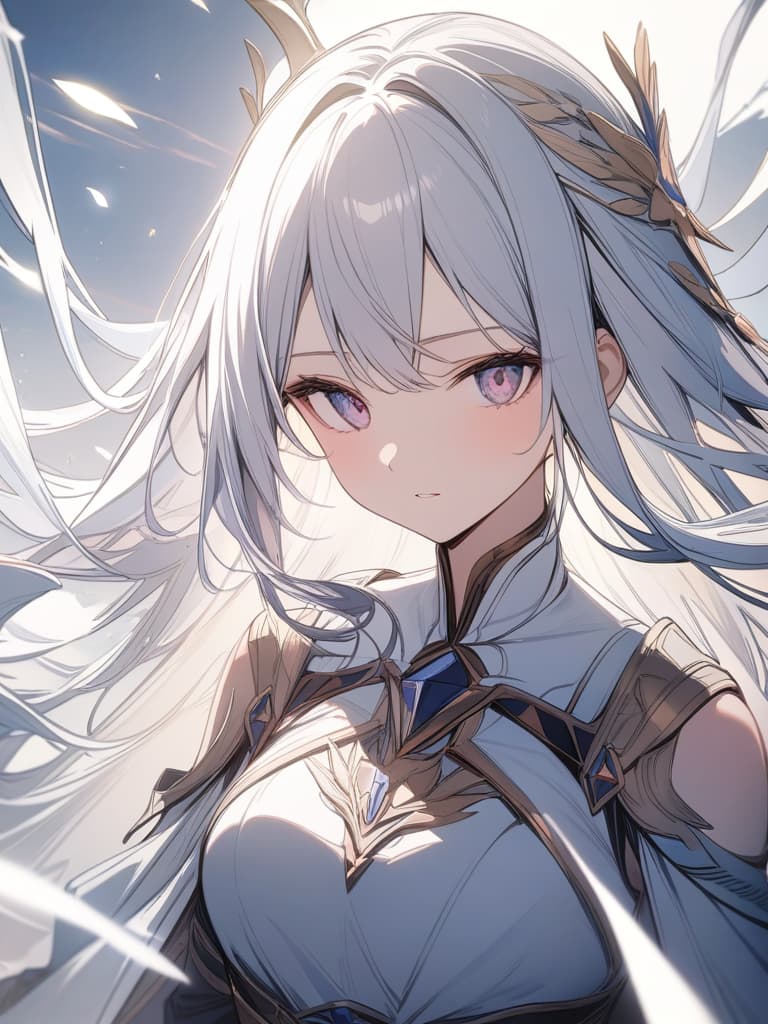  heavenly maiden, white hair, hagoromo, masterpiece, best quality,8k,ultra detailed,high resolution,an extremely delicate and beautiful,hyper detail