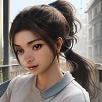  girl, humanity,dynamic, best quality, masterpiece, c4d, ponytail.