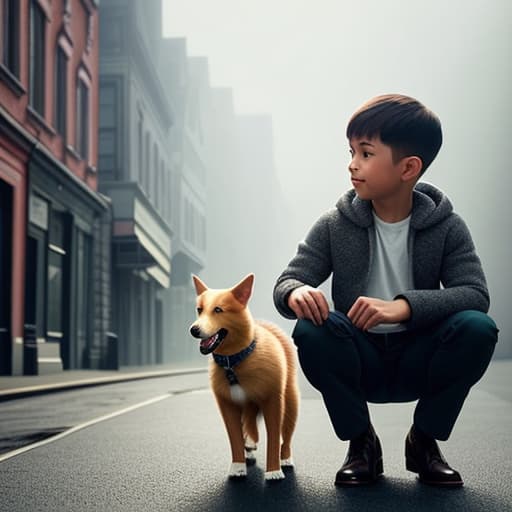  cute boy playing with a dog, line art, no background hyperrealistic, full body, detailed clothing, highly detailed, cinematic lighting, stunningly beautiful, intricate, sharp focus, f/1. 8, 85mm, (centered image composition), (professionally color graded), ((bright soft diffused light)), volumetric fog, trending on instagram, trending on tumblr, HDR 4K, 8K