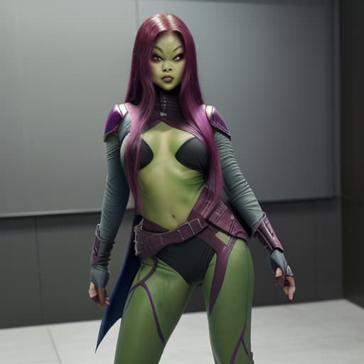  Jennie Kim as Gamora, full body, Ultra detailed body and face, Gentle face, Hot body, real girl