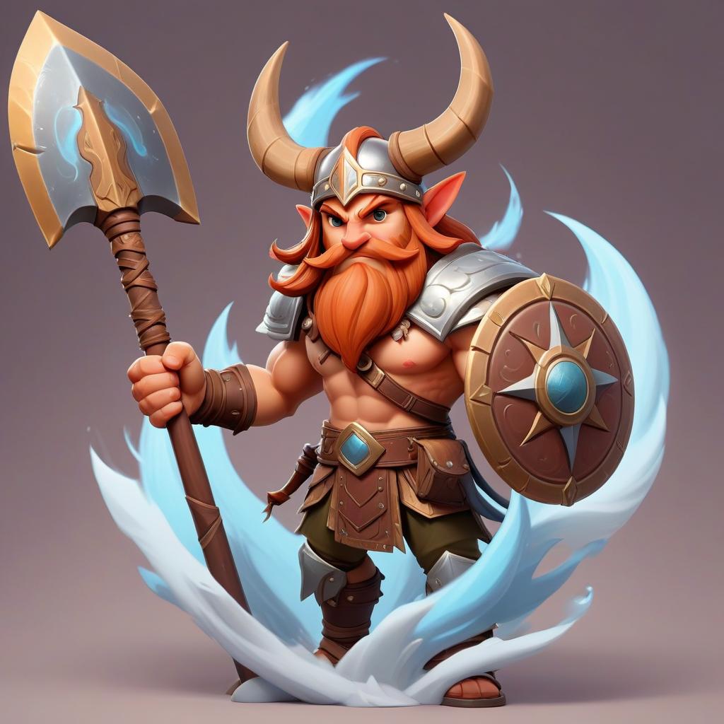  ethereal fantasy concept art of barbarian big battle axe, helm with horns, tribal accessories, rpg class minimal badge . magnificent, celestial, ethereal, painterly, epic, majestic, magical, fantasy art, cover art, dreamy, sticker