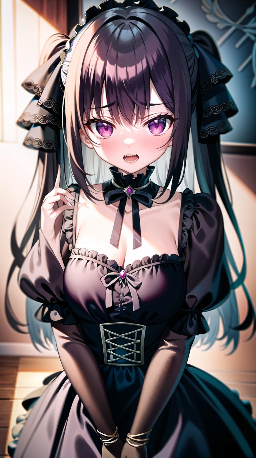  master piece , best quality,gothic lolita, dark girlfriend, sick girlfriend, yandere, scary face