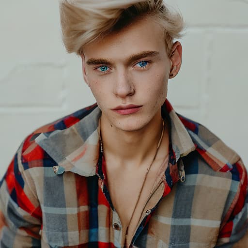 portrait+ style Russian LGBT queer twink blonde hunk dude face