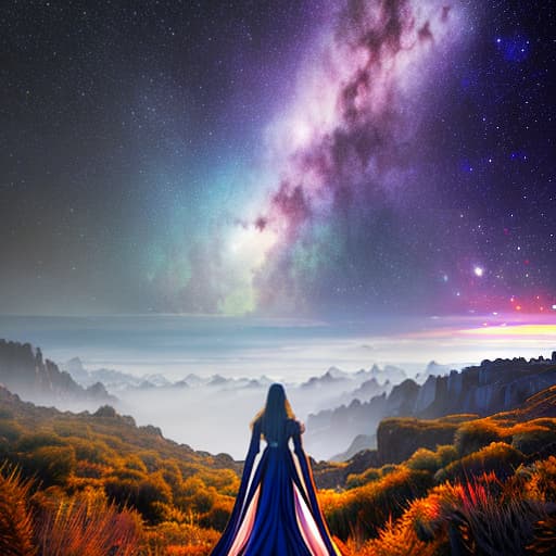  photo about universe HDR Masterpieces, High Resolution, Cinematic , Mystical Moonscapes, Crystal Clear hyperrealistic, full body, detailed clothing, highly detailed, cinematic lighting, stunningly beautiful, intricate, sharp focus, f/1. 8, 85mm, (centered image composition), (professionally color graded), ((bright soft diffused light)), volumetric fog, trending on instagram, trending on tumblr, HDR 4K, 8K
