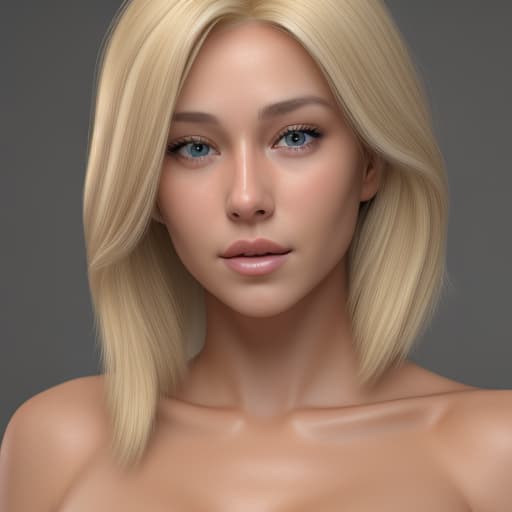  Blonde Woman with no shirt full picture realistic 8k