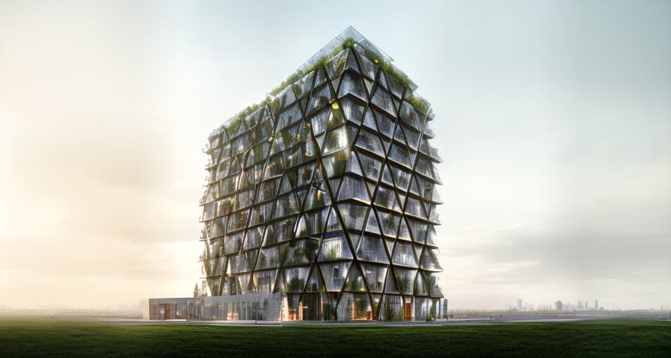 mdjrny-v4 style architecture, high quality, exterior perspective, cool building