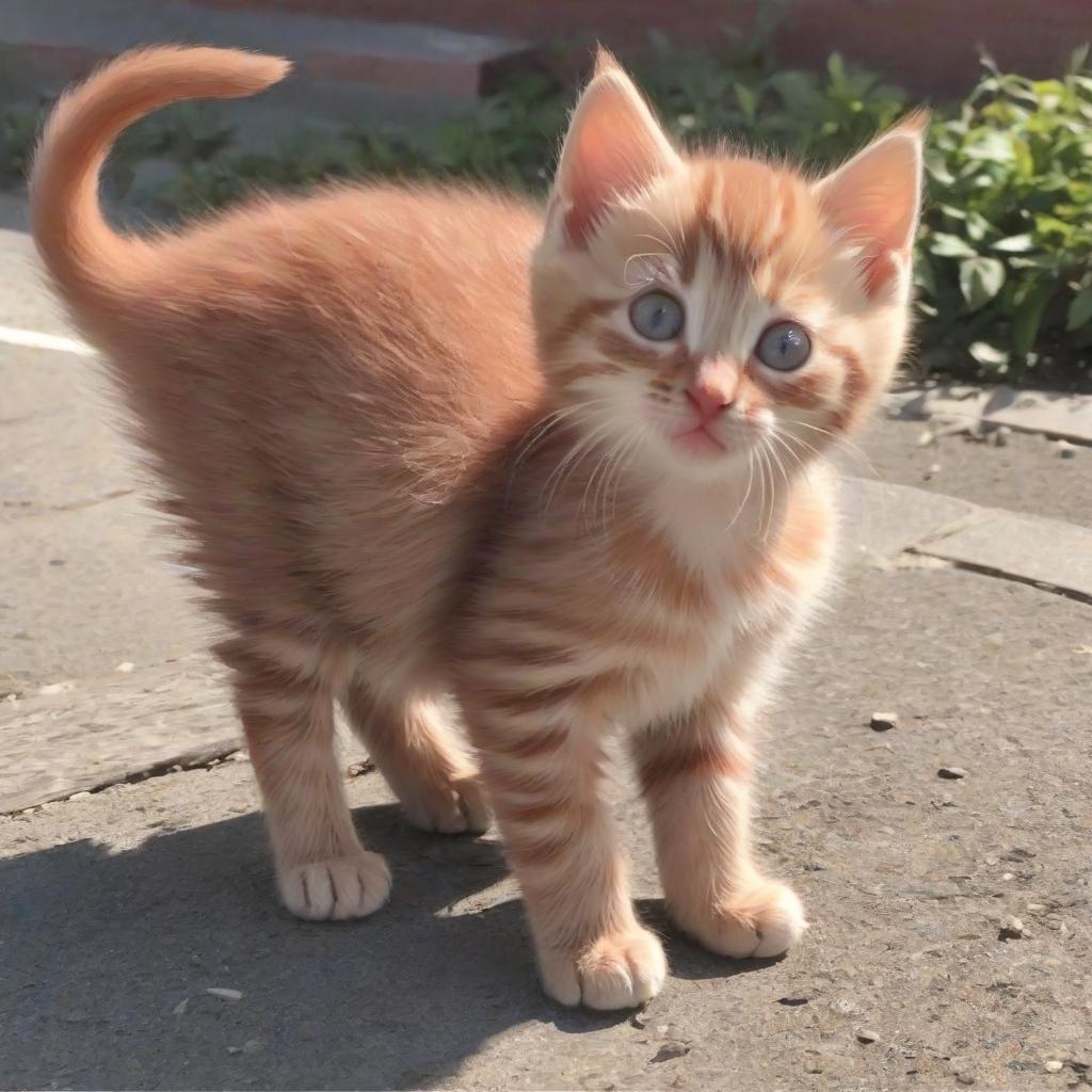  a little kitten named red lived near the schoolyard.