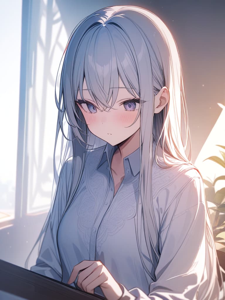  straight hair, long hair, beautiful sister, simple clothes, masterpiece, best quality,8k,ultra detailed,high resolution,an extremely delicate and beautiful,hyper detail