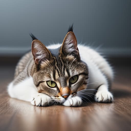  a cat eating a dog hyperrealistic, full body, detailed clothing, highly detailed, cinematic lighting, stunningly beautiful, intricate, sharp focus, f/1. 8, 85mm, (centered image composition), (professionally color graded), ((bright soft diffused light)), volumetric fog, trending on instagram, trending on tumblr, HDR 4K, 8K