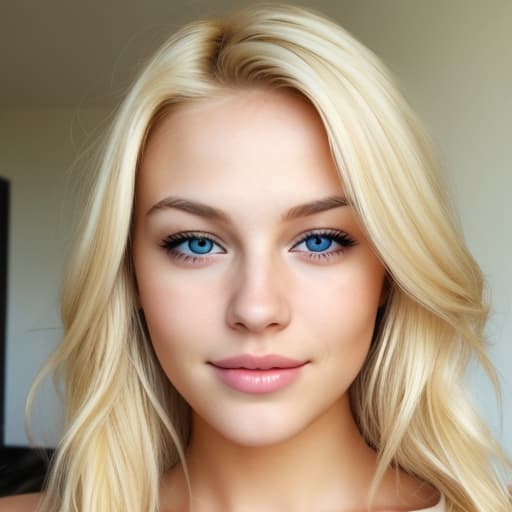  Blonde woman with nice face