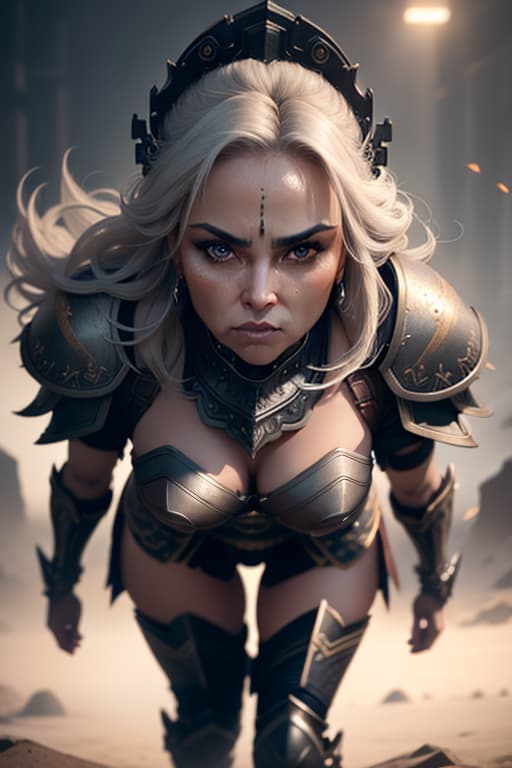  ((best quality)), ((masterpiece)), (detailed), beautiful face, female warrior, (defiance512:1.2), big eyes, heavy black iron armor, detailed helmet, intense gaze, battle ready, contrasting soft skin, (lighting:1.2), close up portrait, 4:3 aspect ratio. hyperrealistic, full body, detailed clothing, highly detailed, cinematic lighting, stunningly beautiful, intricate, sharp focus, f/1. 8, 85mm, (centered image composition), (professionally color graded), ((bright soft diffused light)), volumetric fog, trending on instagram, trending on tumblr, HDR 4K, 8K