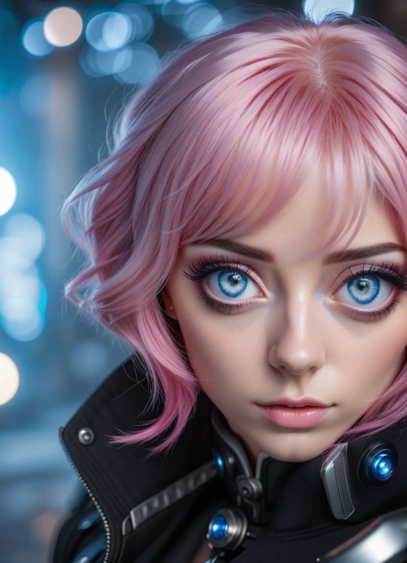  cinematic photo girl, blue eyes, pink hair. . 35mm photograph, film, bokeh, professional, 4k, highly detailed, perfecteyes hyperrealistic, full body, detailed clothing, highly detailed, cinematic lighting, stunningly beautiful, intricate, sharp focus, f/1. 8, 85mm, (centered image composition), (professionally color graded), ((bright soft diffused light)), volumetric fog, trending on instagram, trending on tumblr, HDR 4K, 8K