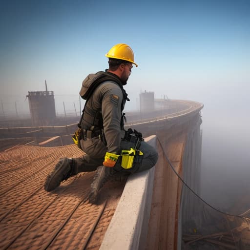  ( muticulutal construction workers safety), photorealistic, highly detailed, 4k, high quality hyperrealistic, full body, detailed clothing, highly detailed, cinematic lighting, stunningly beautiful, intricate, sharp focus, f/1. 8, 85mm, (centered image composition), (professionally color graded), ((bright soft diffused light)), volumetric fog, trending on instagram, trending on tumblr, HDR 4K, 8K