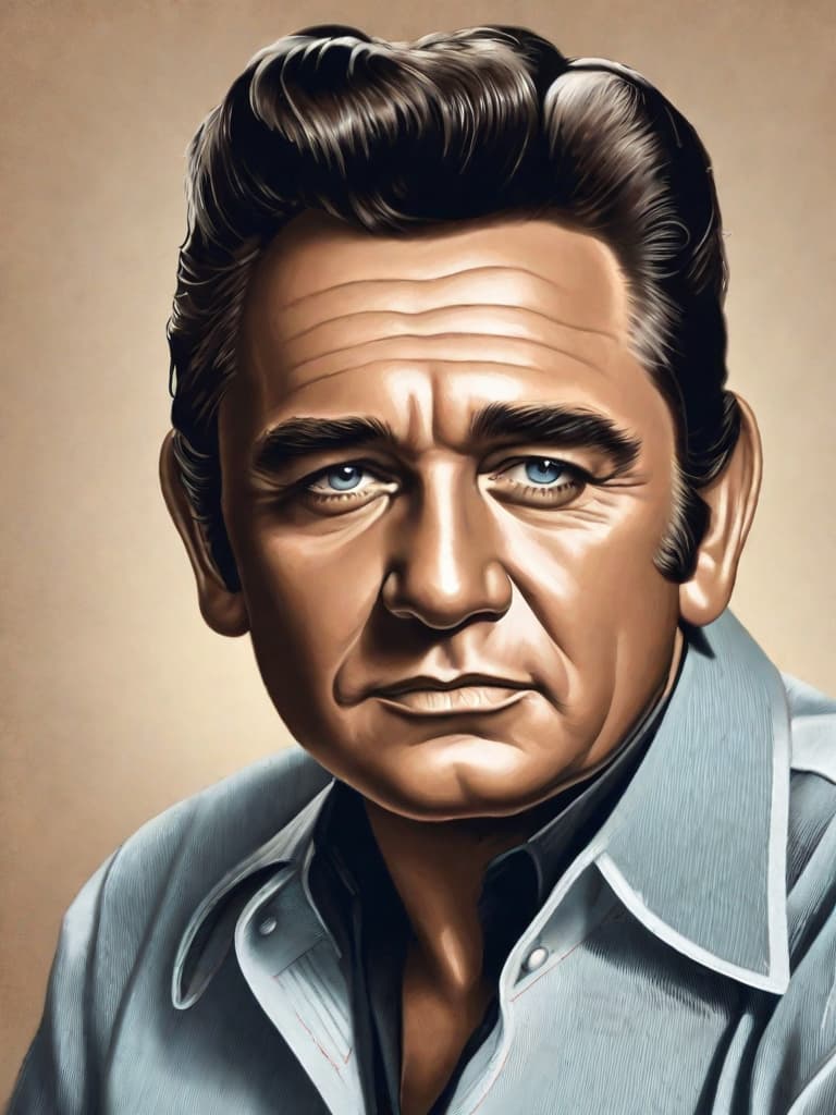  Young Johnny Cash Portrait