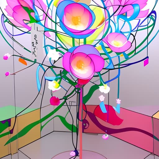  make an flower interactive art installation for students