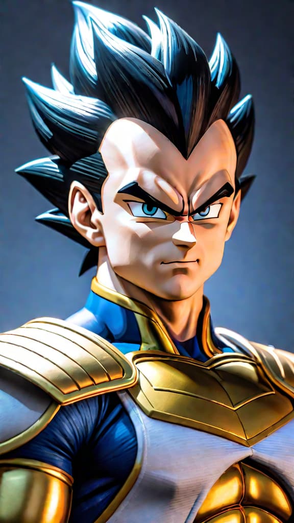  show vegeta from dragon ball z as his power level skyrockets to 180,000, revealing his dormant power. hyperrealistic, full body, detailed clothing, highly detailed, cinematic lighting, stunningly beautiful, intricate, sharp focus, f/1. 8, 85mm, (centered image composition), (professionally color graded), ((bright soft diffused light)), volumetric fog, trending on instagram, trending on tumblr, HDR 4K, 8K