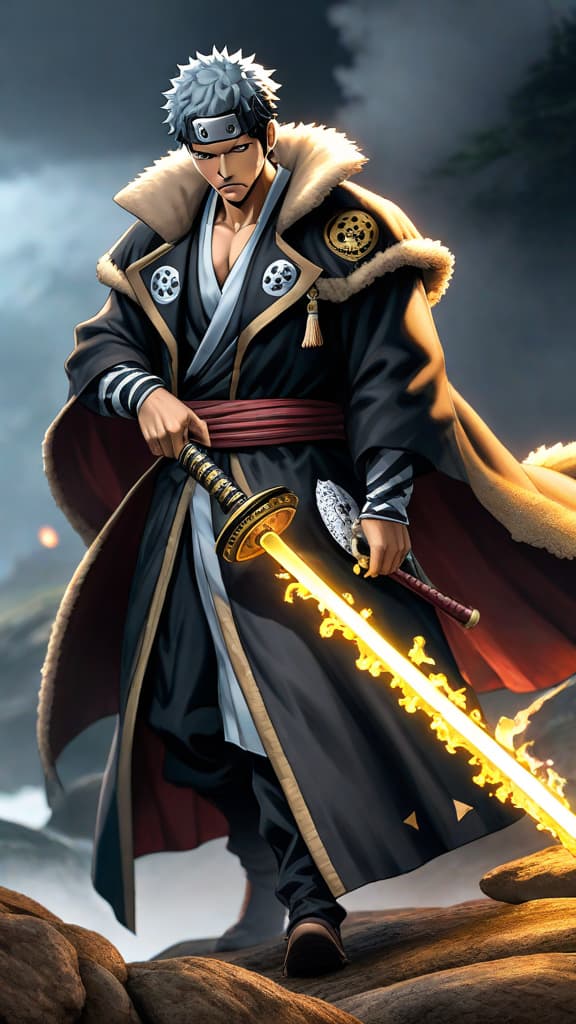  anime art of trafalgar law discovering the ancient surgeon's legacy with the mysterious ope ope no mi. hyperrealistic, full body, detailed clothing, highly detailed, cinematic lighting, stunningly beautiful, intricate, sharp focus, f/1. 8, 85mm, (centered image composition), (professionally color graded), ((bright soft diffused light)), volumetric fog, trending on instagram, trending on tumblr, HDR 4K, 8K