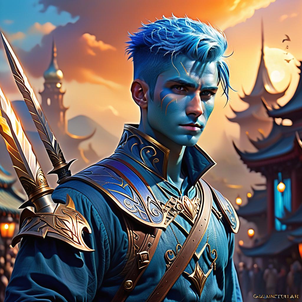  ethereal fantasy concept art of genazi air, man, bristles on the face, rough facial features, scar on the face, short hairstyle, blue hair, air magician, sorcerer, all body, 8k,hdr, masterpiece, hyperrealisme, extreme detalied, . magnificent, celestial, ethereal, painterly, epic, majestic, magical, fantasy art, cover art, dreamy, perfecteyes, hkmagic