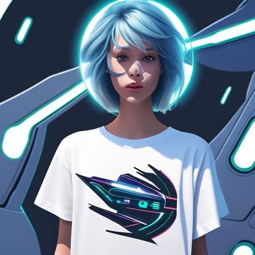  create a futuristic graphic tee design