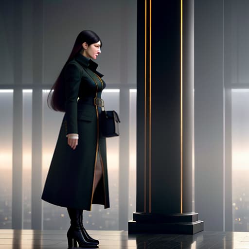  the girl, the russians, the upper clothes, the style of old money, the frustrating, long hair, dark hair, calm, strong but slight faith doors open to different cultures dressed in coats and boots, air travel knows what he wants, geometric , structural , aesthetic , by julius shulman, andreas gursky, iwan baan, berenice abbott, hiroshi sugimoto hyperrealistic, full body, detailed clothing, highly detailed, cinematic lighting, stunningly beautiful, intricate, sharp focus, f/1. 8, 85mm, (centered image composition), (professionally color graded), ((bright soft diffused light)), volumetric fog, trending on instagram, trending on tumblr, HDR 4K, 8K