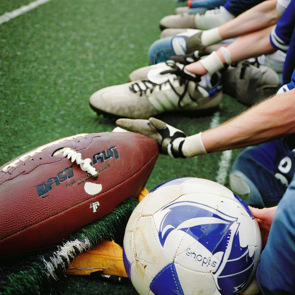  football, film photography style