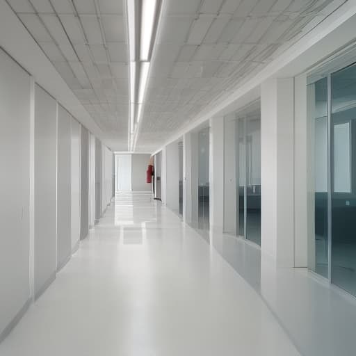 dvarchmodern research block corridor, white