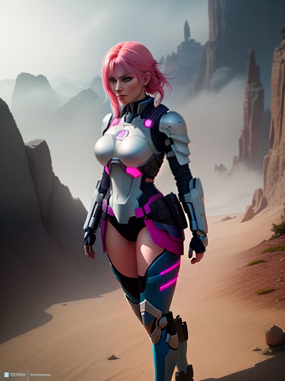  A character for the book, a girl with pink hair and bright blue eyes, a fighter against corporations, serious and determined, events take place in the future, in high definition quality with no text on the pictures. hyperrealistic, full body, detailed clothing, highly detailed, cinematic lighting, stunningly beautiful, intricate, sharp focus, f/1. 8, 85mm, (centered image composition), (professionally color graded), ((bright soft diffused light)), volumetric fog, trending on instagram, trending on tumblr, HDR 4K, 8K