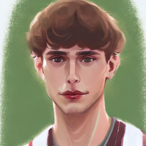 portrait+ style Russian queer blogger brunette hunk dude face