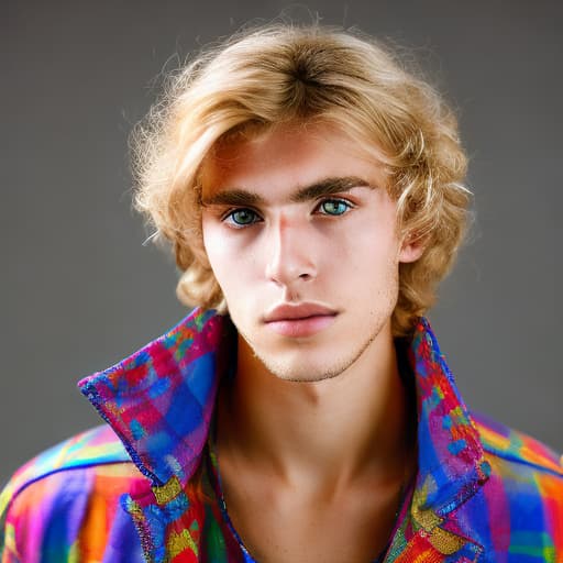 portrait+ style Russian LGBT queer skater blonde hunk dude face