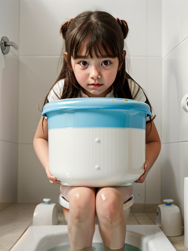  girl in poo, first grader, toilet, masterpiece, best quality,8k,ultra detailed,high resolution,an extremely delicate and beautiful,hyper detail