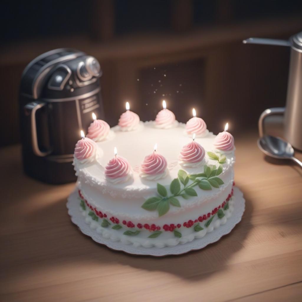  Cake hyperrealistic, full body, detailed clothing, highly detailed, cinematic lighting, stunningly beautiful, intricate, sharp focus, f/1. 8, 85mm, (centered image composition), (professionally color graded), ((bright soft diffused light)), volumetric fog, trending on instagram, trending on tumblr, HDR 4K, 8K