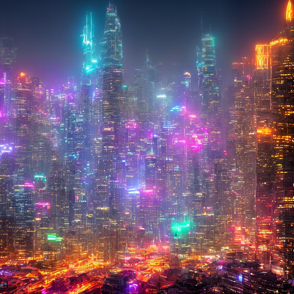 mdjrny-v4 style a cyberpunk metropolis filled with neon lights, digital billboards, and sleek futuristic buildings, encircled by a gritty, high tech village. the whole scene rests on a floating island, suspended above the mist, with glowing energy pulsing from its edges. hyperrealistic, full body, detailed clothing, highly detailed, cinematic lighting, stunningly beautiful, intricate, sharp focus, f/1. 8, 85mm, (centered image composition), (professionally color graded), ((bright soft diffused light)), volumetric fog, trending on instagram, trending on tumblr, HDR 4K, 8K