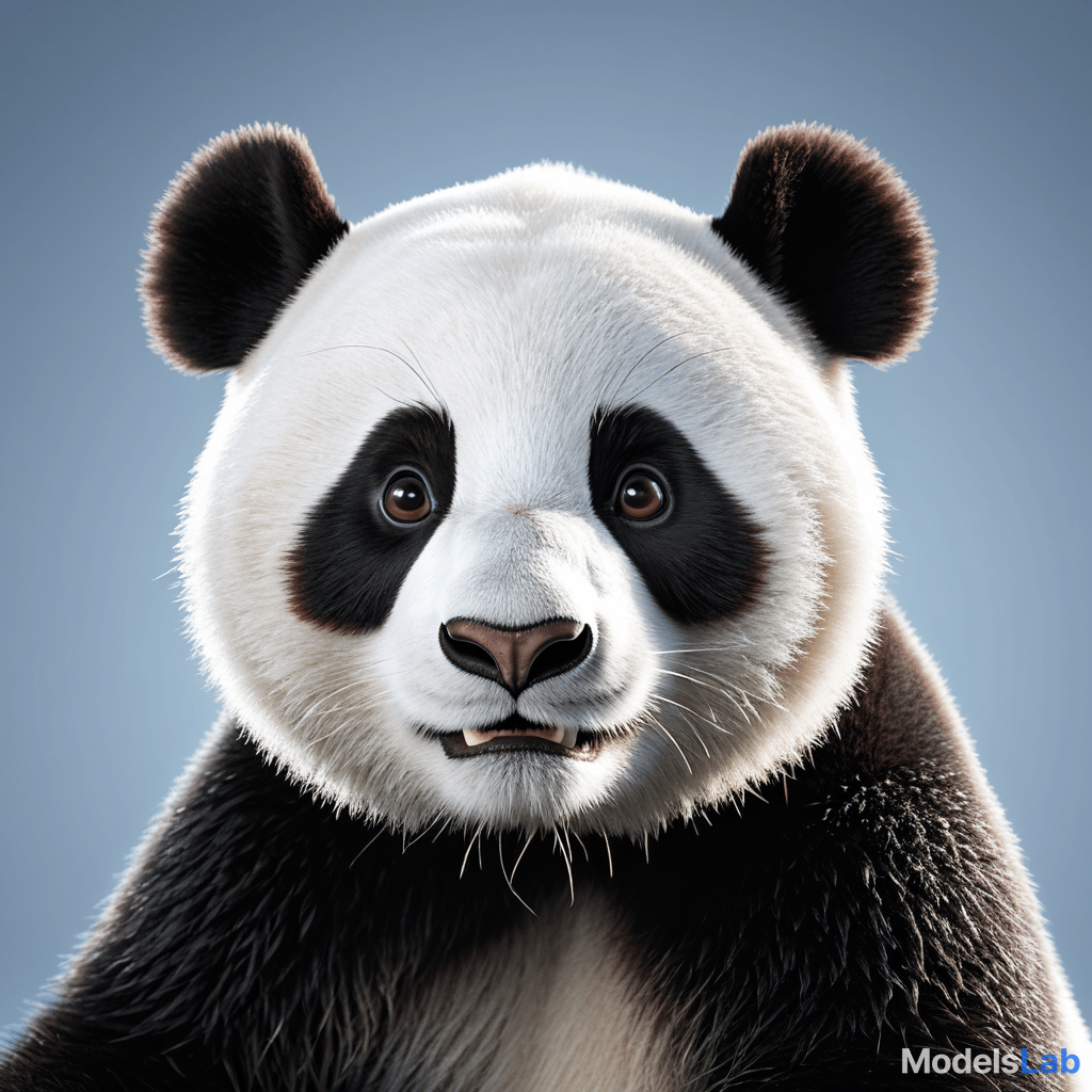  high res cgi image of a panda similar to the style of pixar movie inside out. make the panda smile and look adorable, with a completely white background (pixarstyle:1.25)  hyperrealistic, full body, detailed clothing, highly detailed, cinematic lighting, stunningly beautiful, intricate, sharp focus, f/1. 8, 85mm, (centered image composition), (professionally color graded), ((bright soft diffused light)), volumetric fog, trending on instagram, trending on tumblr, HDR 4K, 8K