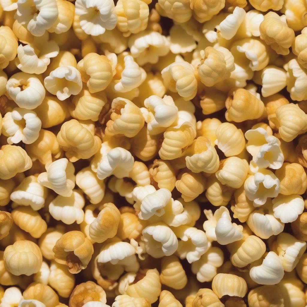  photograph, full frame of popped popcorn