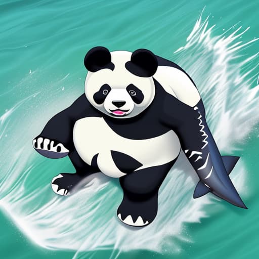  Panda mixed with a shark