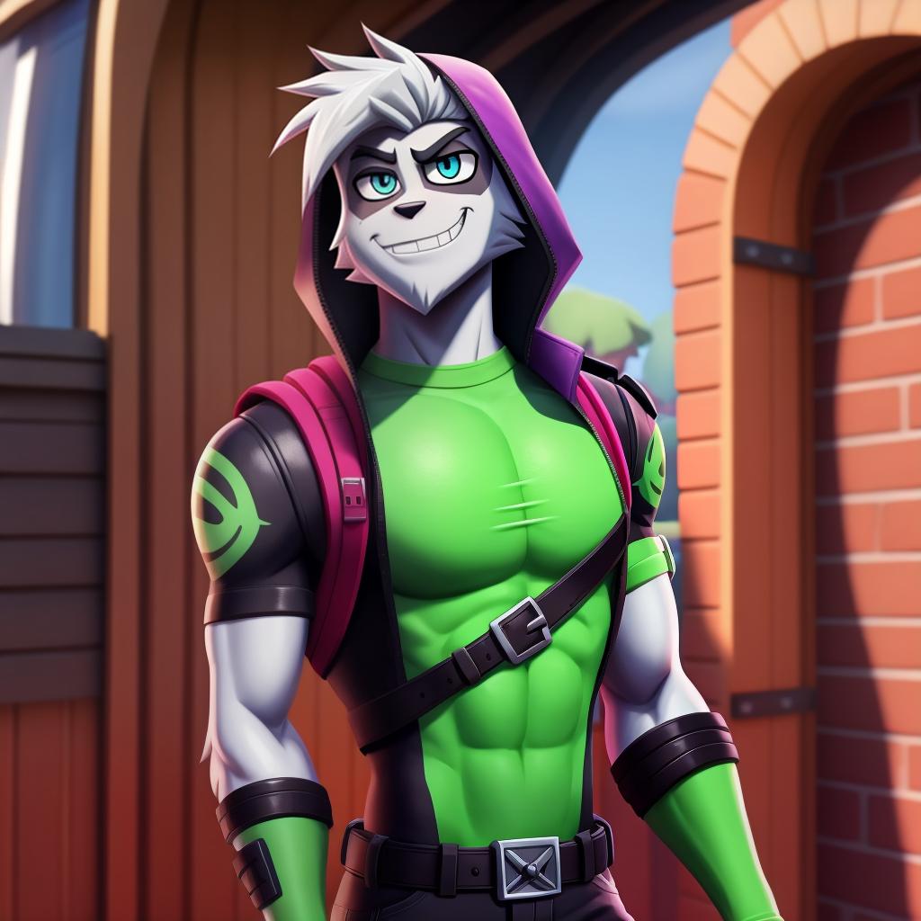  Danny phantom (danny phantom , Fortnite), full body, open eyes, masterpiece, 4k, fine details,