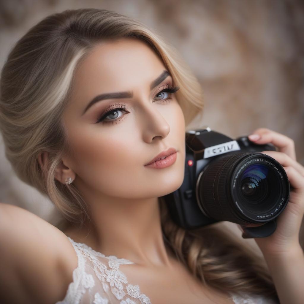  DSLR photo, portrait of a beautiful artistic woman close-up