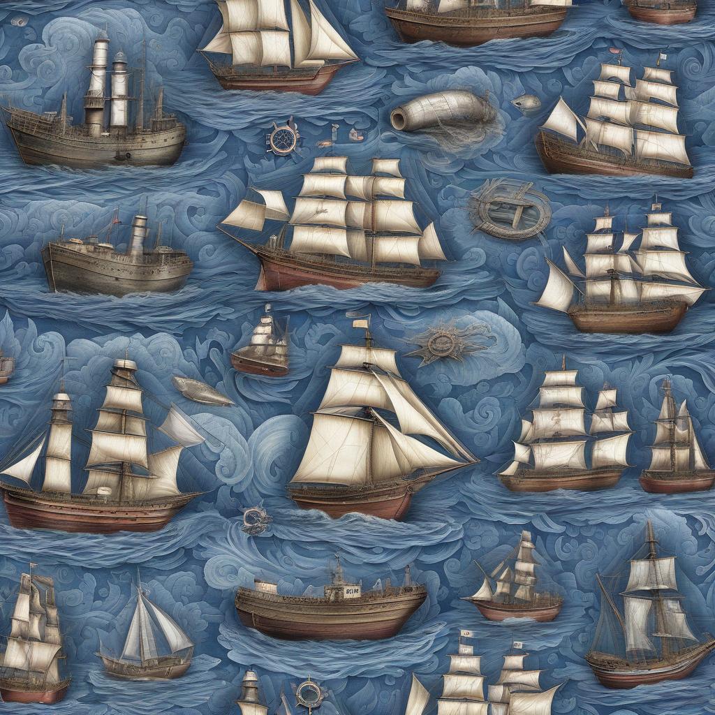  nautical themed bog roll blues . sea, ocean, ships, maritime, beach, marine life, highly detailed