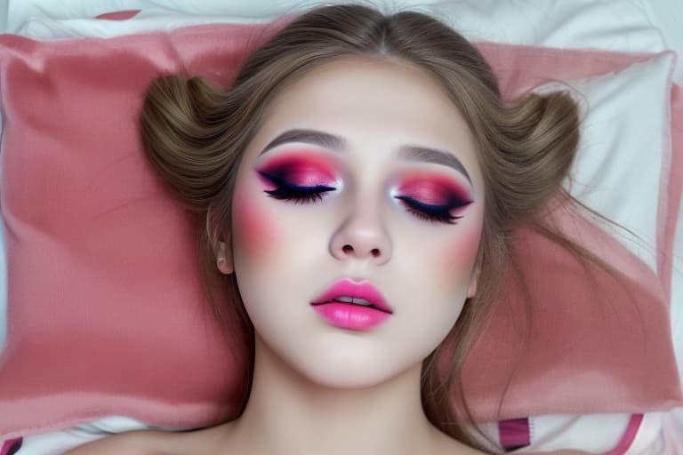  Fainted girl wearing makeup