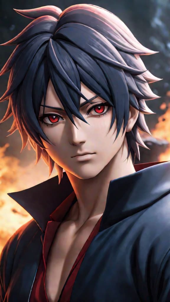  anime art: fugaku uchiha's mangekyou sharingan traps minato namikaze in a powerful genjutsu. hyperrealistic, full body, detailed clothing, highly detailed, cinematic lighting, stunningly beautiful, intricate, sharp focus, f/1. 8, 85mm, (centered image composition), (professionally color graded), ((bright soft diffused light)), volumetric fog, trending on instagram, trending on tumblr, HDR 4K, 8K