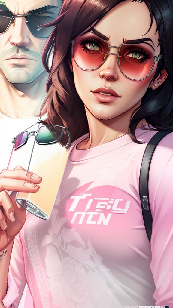  gtav style, (best quality), ((artwork-gta5 heavily stylized)), poster design, detailed, highly detailed, sunglasses, masterpiece, highres