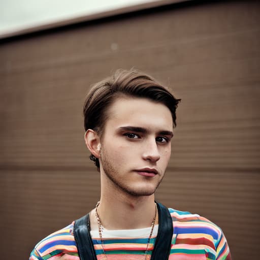 portrait+ style Russian queer blogger brunette hunk dude face