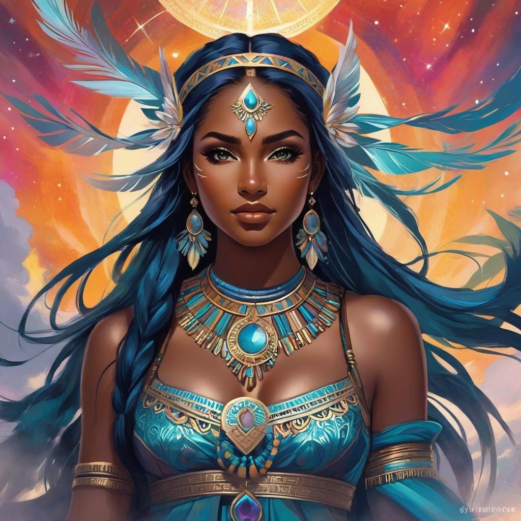  ethereal fantasy concept art of atabey goddess y yaya male god caribbean native south american. magnificent, celestial, ethereal, painterly, epic, majestic, magical, fantasy art, cover art, dreamy