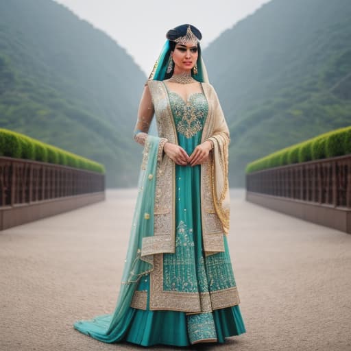  Pakistan hyperrealistic, full body, detailed clothing, highly detailed, cinematic lighting, stunningly beautiful, intricate, sharp focus, f/1. 8, 85mm, (centered image composition), (professionally color graded), ((bright soft diffused light)), volumetric fog, trending on instagram, trending on tumblr, HDR 4K, 8K