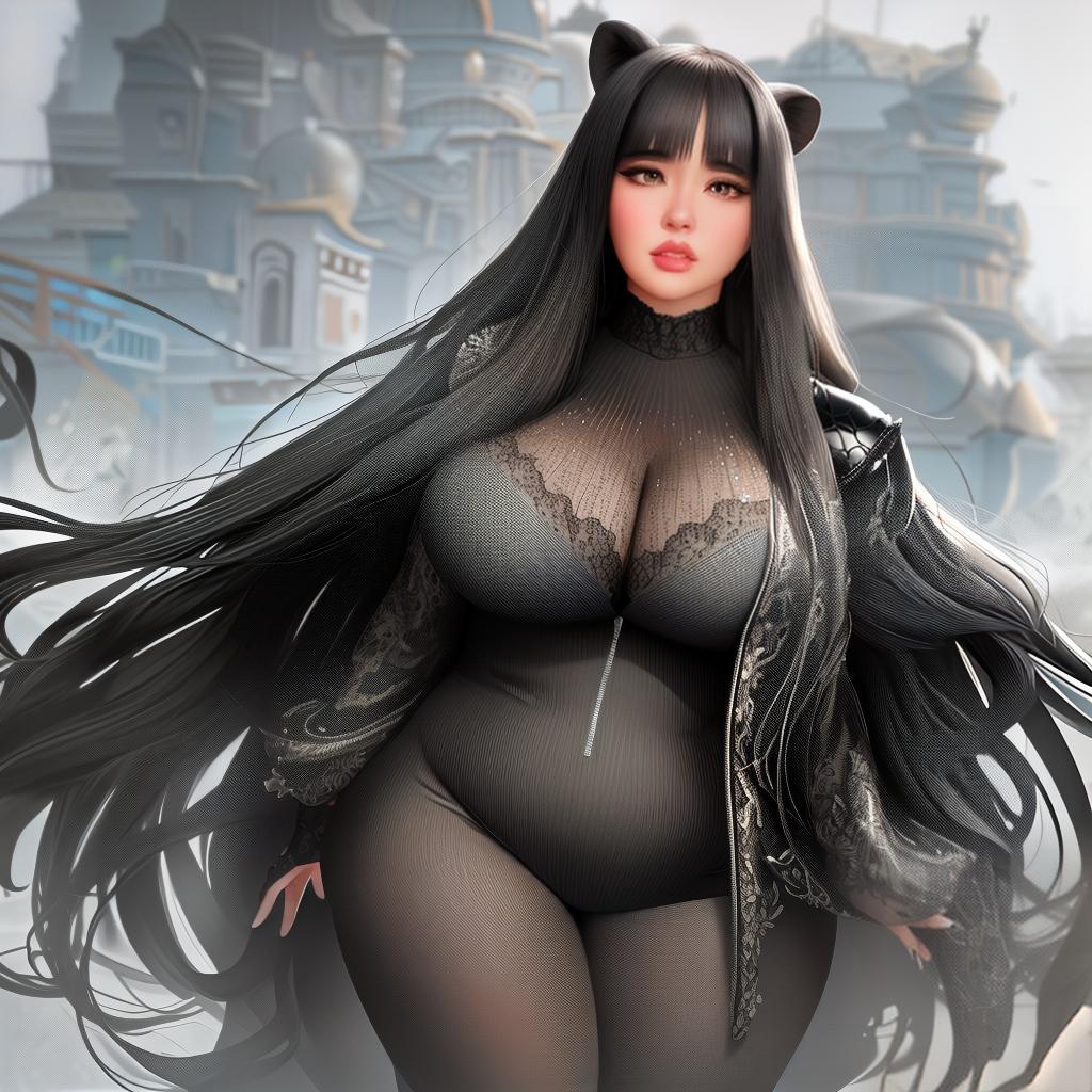  overweight morbidly obese female skunk hyperrealistic, full body, detailed clothing, highly detailed, cinematic lighting, stunningly beautiful, intricate, sharp focus, f/1. 8, 85mm, (centered image composition), (professionally color graded), ((bright soft diffused light)), volumetric fog, trending on instagram, trending on tumblr, HDR 4K, 8K