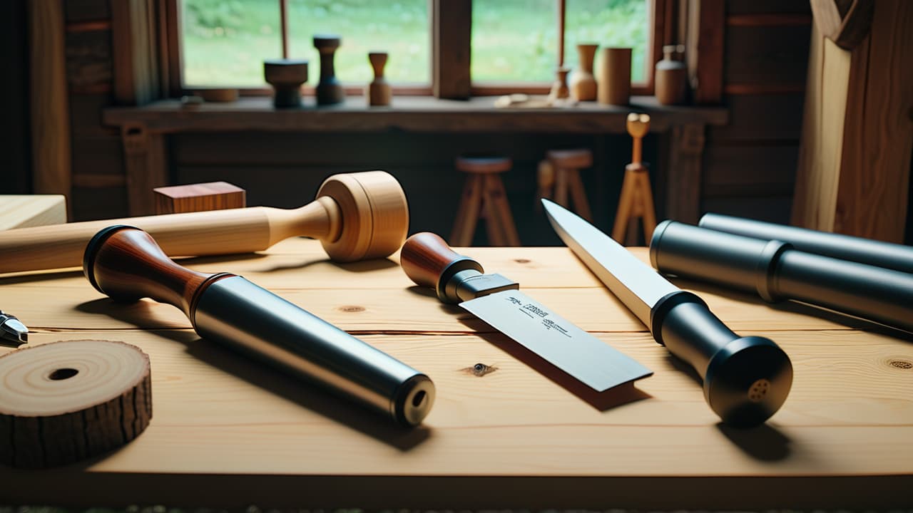  a close up of a beautifully crafted wooden frame showcasing various traditional joints, such as mortise and tenon, dovetail, and lap joints, surrounded by tools like chisels and a wooden mallet on a rustic workbench. hyperrealistic, full body, detailed clothing, highly detailed, cinematic lighting, stunningly beautiful, intricate, sharp focus, f/1. 8, 85mm, (centered image composition), (professionally color graded), ((bright soft diffused light)), volumetric fog, trending on instagram, trending on tumblr, HDR 4K, 8K